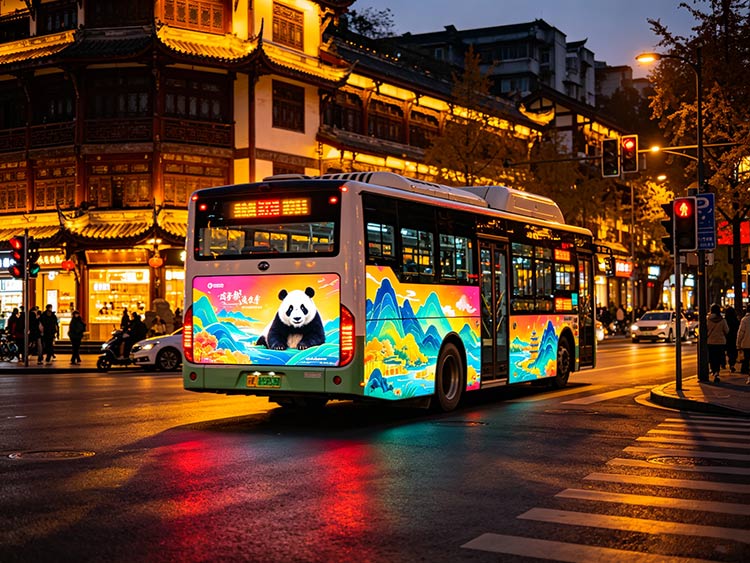 從固定地標到流動風(fēng)景：成都公交全彩尾屏如何打造&ldquo;移動的城市名片&rdquo; | 成都戶外全彩屏